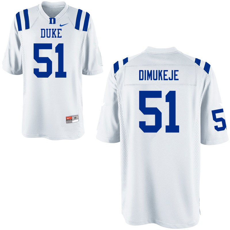 Duke Blue Devils #51 Victor Dimukeje College Football Jerseys Sale-White